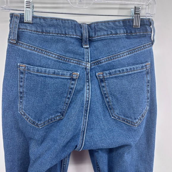 Abercrombie & Fitch The Skinny High Rise‎ Ripped Distressed Blue Jeans 26x28 - Picture 6 of 7